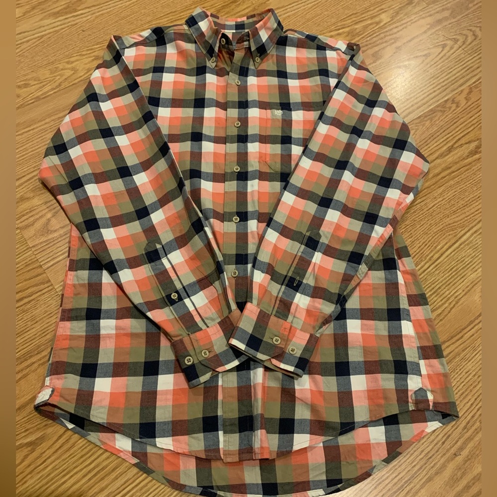 Southern Tide Plaid Long Sleeve Button‎ Down Size Small 100% Cotton